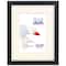 Frame USA Corporate Thin Black Single Image Picture Frame with Mat
